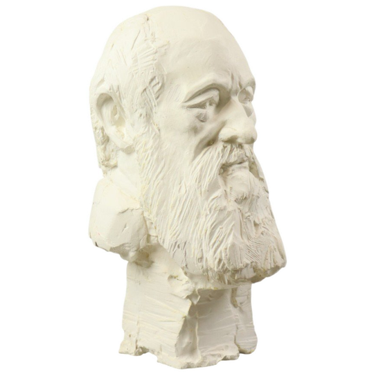 Grote Klassieke Buste Oude Man Met Baard Gips 50cm 1