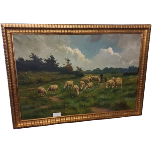 Henri Matthijs (Xix-Xx) Schapen Met Herder.