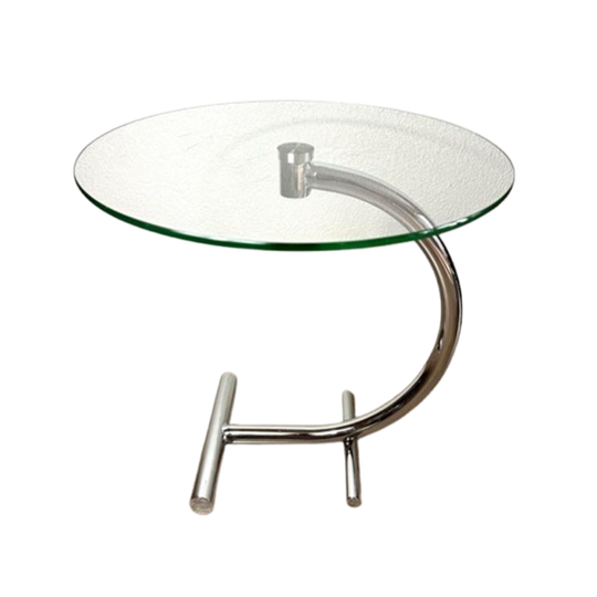 Vintage/ Design Jaren 80 Bijzettafel Met Glazen Blad 1