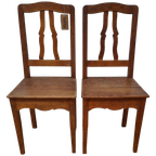 Vintage Houten Bistrostoelen Boeren Stoeltjes Café Stoelen Set Prijs thumbnail 1