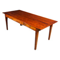 Vintage Kersenhouten Eettafel – Bruin/Rood