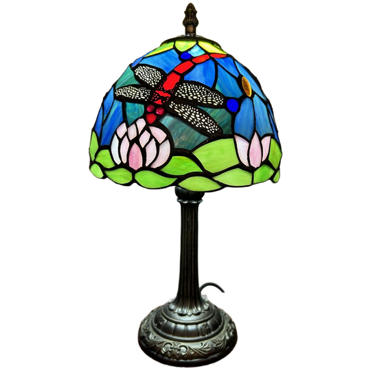Art Nouveau Stijl Glas In Loodtafellampen Libelles 1