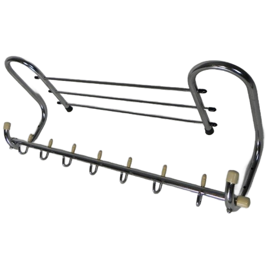 Verchroomde Vintage Wandkapstok, Jaren 50 1