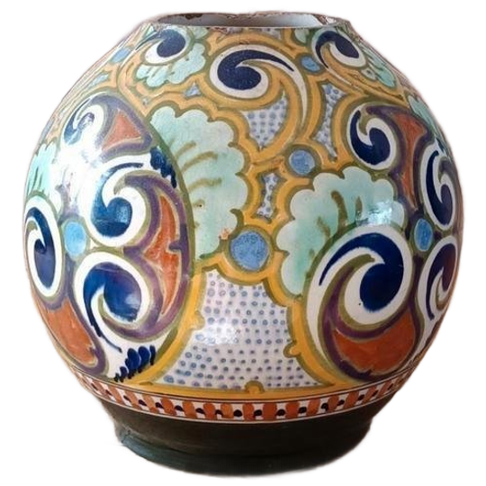 Vintage Art Deco Plateel Gouda Holland Ivora Vaas 1