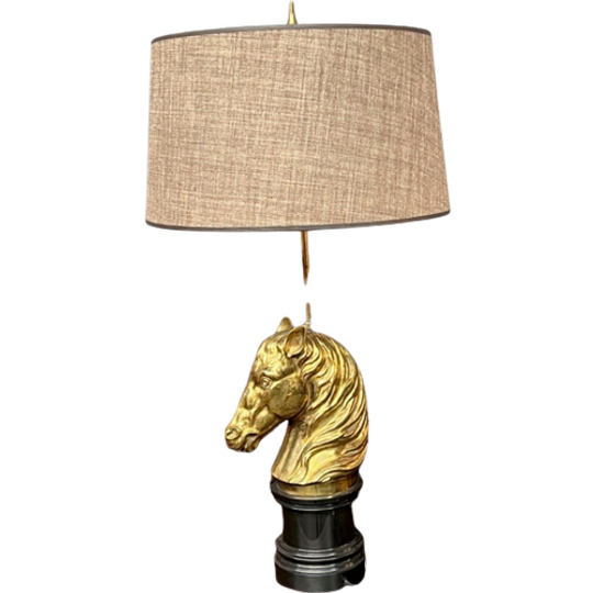 Maison Jansen Lamp In De Vorm Van Een Paardenhoofd, Twee Lampen. 1