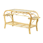 Leuke En Bijzondere Vintage Rotan Salontafel Van Rohé Noordwolde Uit De Jaren ’50 thumbnail 1