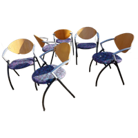 Set Van 6 Vepa Alpine Vergaderstoelen, Eetkamerstoelen, Stapelbaar