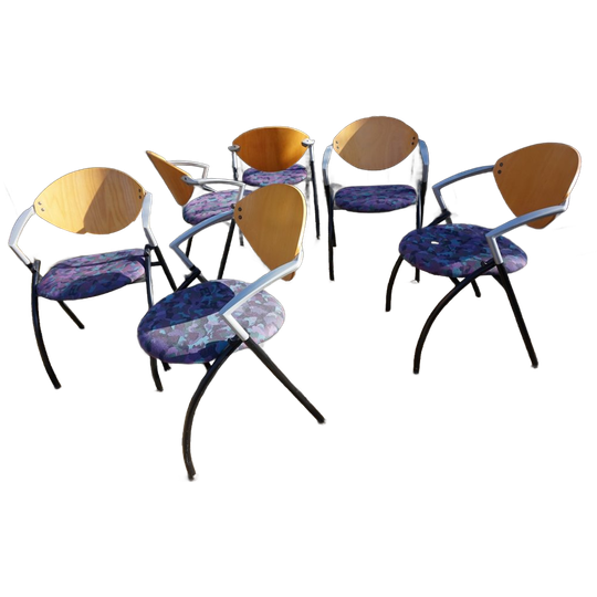Set Van 6 Vepa Alpine Vergaderstoelen, Eetkamerstoelen, Stapelbaar 1