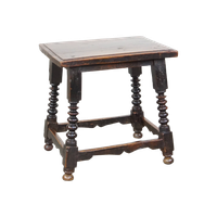 Antieke Grote Spaanse 16E Eeuwse Joint Stool/Kruk/Bijzettafel Met Gedraaide Poten