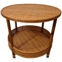 Vintage Bamboe Bijzettafel Salontafel Tafeltje