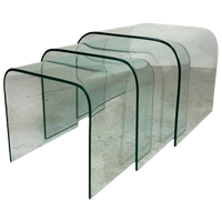 Set Van 3 Glazen Tafels Door Angelo Cortesi Voor FIAM