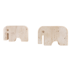 Vintage Travertine Elephant Sculptures By Enzo Mari For Fratelli Mannelli, 1970S thumbnail 1