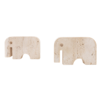 Vintage Travertine Elephant Sculptures By Enzo Mari For Fratelli Mannelli, 1970S