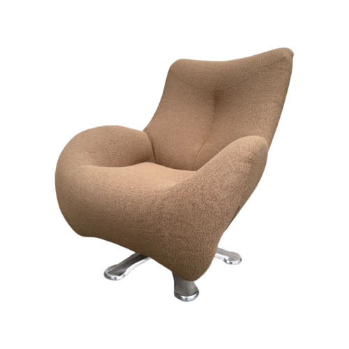 Leolux Bellelaine - Draaifauteuil-  Bruine Stof