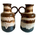 Ceramic Jug Vase By Scheurich West Germany (2X) thumbnail 1