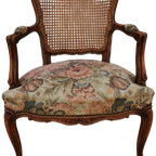 Brocante Vintage Franse Louis Xv Stoeltje, Fauteuil. 904 thumbnail 1