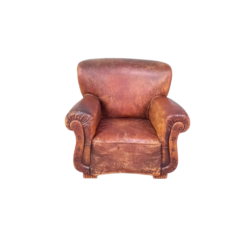 Stoere Leren Vintage Fauteuil