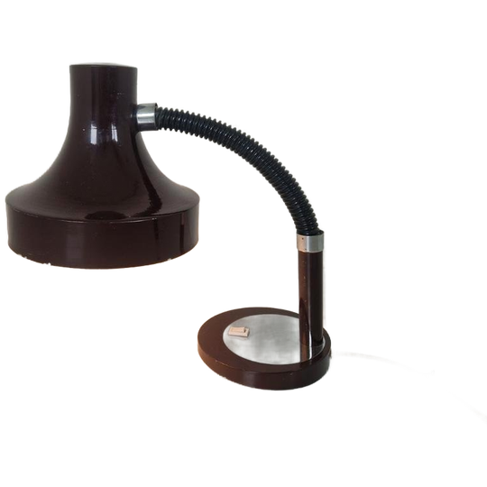 Grote Vintage Donker Paarse Space Ace Bureau Lamp. 1