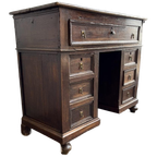 Vintage Bureau / Antieke Massief Bureau Met Lades thumbnail 1