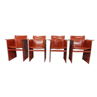 4 Vintage Korium Stoelen, Tito Agnoli Voor Matteo Grassi