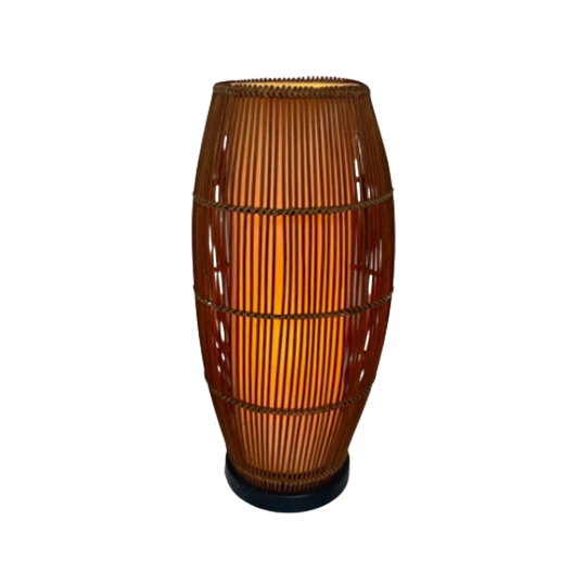 1950’s - Oval Shaped - Tiki Style Lamp - Mid Century Modern 1