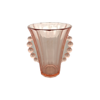 Roze Art Deco Persglas Vaas thumbnail 1