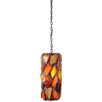 Vintage Chunky Glas Acrylic Swag Hanglamp Handmade '60 Rare