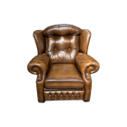 Engelse Springvale Chesterfield Oorfauteuil Suzanne Tabacco Bruin thumbnail 1