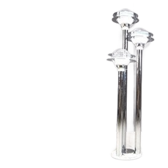 Space Age Chromed And Glass Floor Lamp, 1970s 1