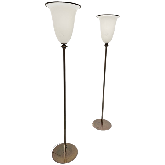 Vintage Primavera Floor Lamps In Murano Glass By Barovier & Toso / 1970s 1