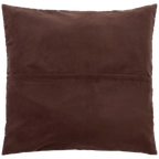 Bazar Bizar | De Four Panel Leather Kussenhoes - Chocolade - 60x60 thumbnail 1