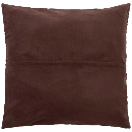 Bazar Bizar | De Four Panel Leather Kussenhoes - Chocolade - 60x60 1