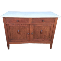 Art Deco Kastje Jr 20 Eiken Commode Wastafelkastje Dressoir