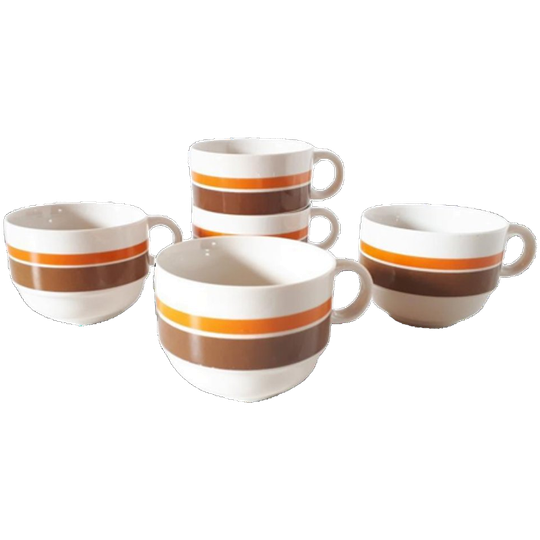 * Jaren 70 Vintage Soep Mokken Soepkommen 70's Servies 1