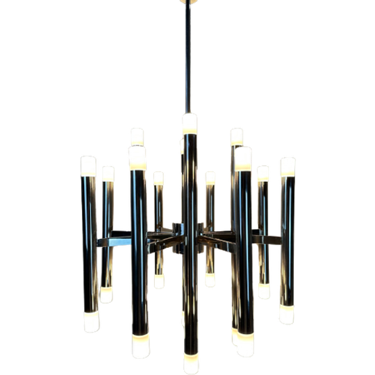 Vintage Design Tubular Boulanger Chandelier 1