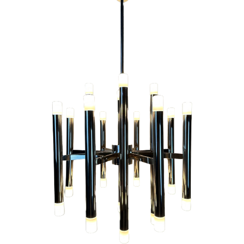 Vintage Design Tubular Boulanger Chandelier