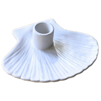 Vintage Ceramic Shell Shaped Candle Holder
