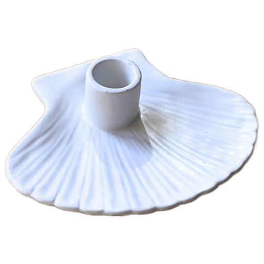 Vintage Ceramic Shell Shaped Candle Holder 1