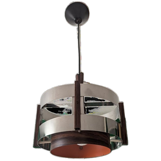 Space Age Hangende Lamp Chroom Oranje 1