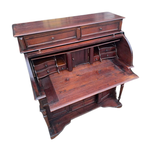 Koloniaal Houten Secretaire, Schrijfbureau, Desk