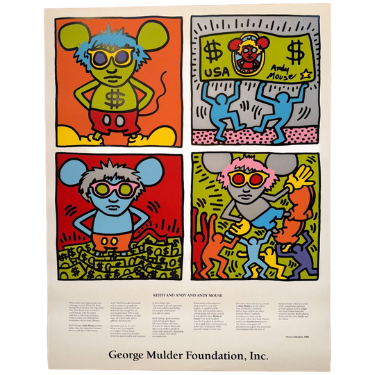 Keith Haring (1958-1990), "keith And Andy And Andy Mouse", 1986, Published By The George Mulder Foundation, Inc 1