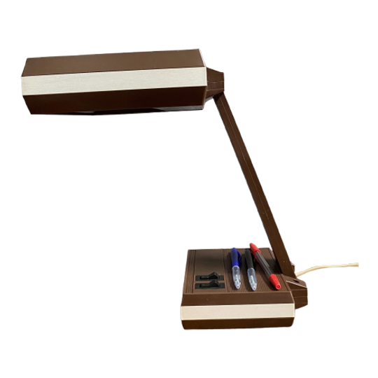Brown Desk Lamp 1970s By Polamp 1