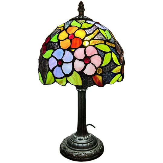 Art Nouveau Tafellampen Bloemen Glas In Lood Lampen 1