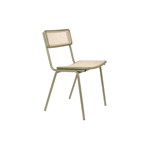 Jort Chair Natural/Green Set Van 4