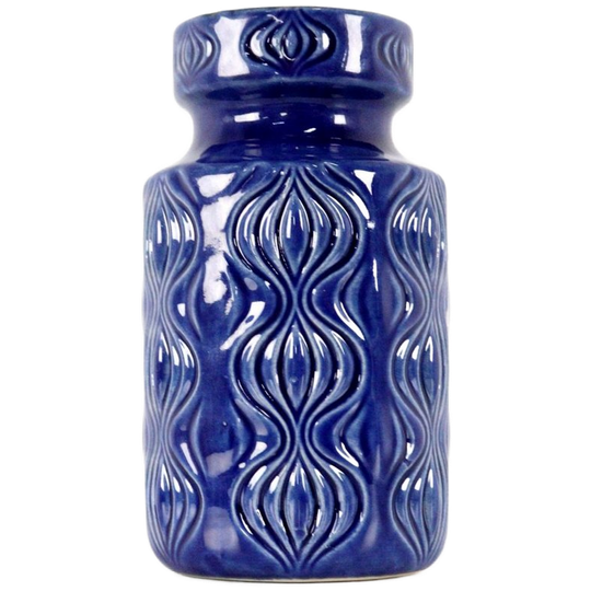 West Germany Scheurich Vaas Blauw Uienvaas '285-15' 1
