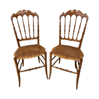 2x Vintage Originele Chiavari Stoelen – Hout