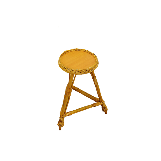 Vintage Rotan Plantenrek 1