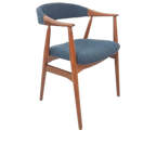 Deense Vintage Farstrup Stoel Blauw Model 213 Thomas Harlev thumbnail 1