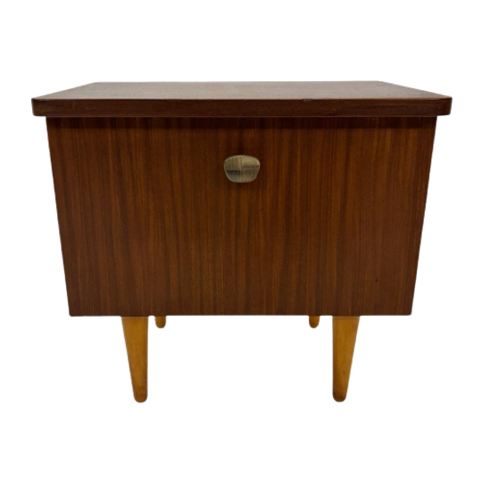 Vintage Nachtkastje Teak Fineer Jaren 60 Kastje 1