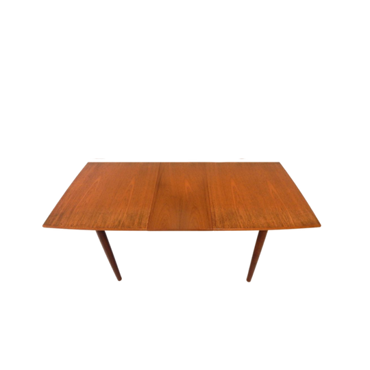 Vintage Eettafel Tafel Jaren60 Teakhout Uitschuiftafel Ovaal 1